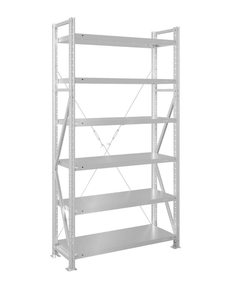 Стеллаж MS U 3000x700x400 6 полок (300 кг, металл) купить в Самаре