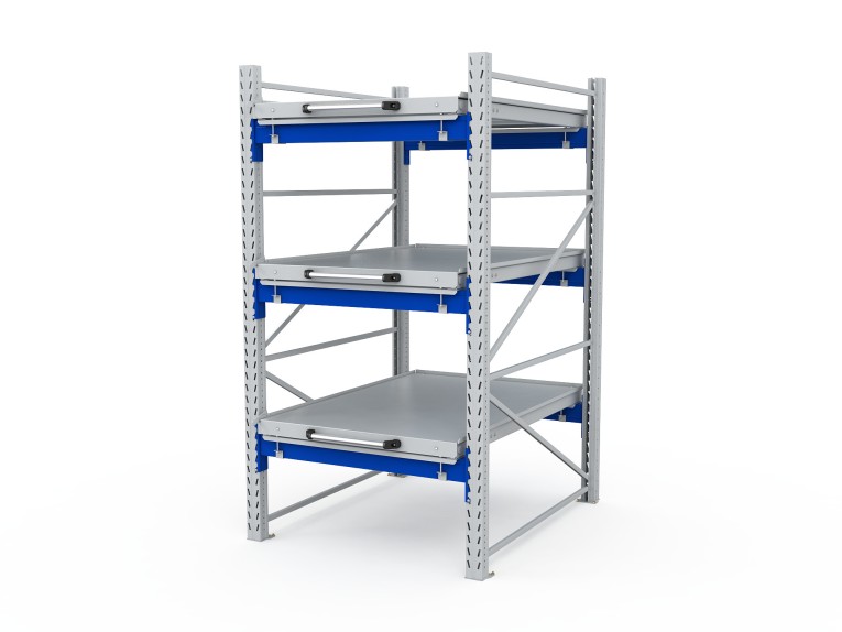 Стеллаж с выкатными платформами S-HEAVY 1000/900 (3 яруса хранения) купить в Самаре Стеллаж с выкатными платформами S-HEAVY 1000/900 (3 яруса хранения) купить в Самаре