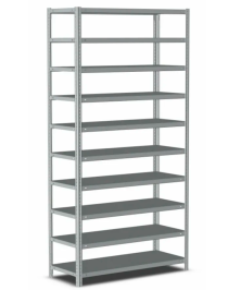 Стеллаж металлический Титан МС-500 2000х1200х300 10 полок Стеллаж металлический Титан МС-500 2000х1200х300 10 полок