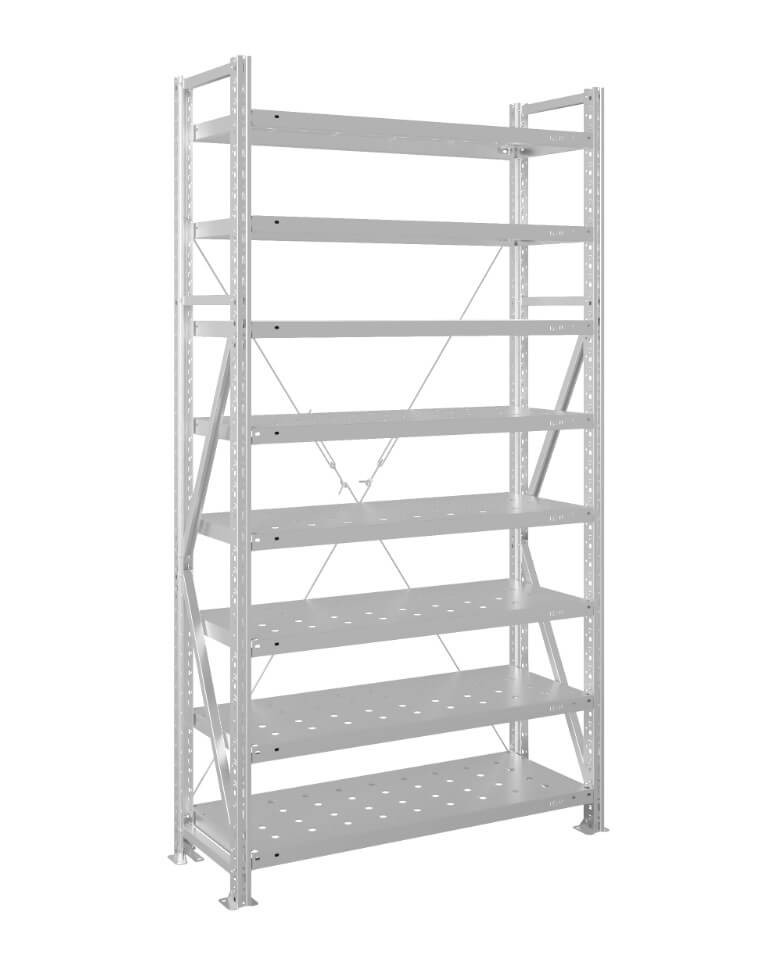 Стеллаж MS U 2500x700x800 8 полок (200 кг, перф) купить в Самаре