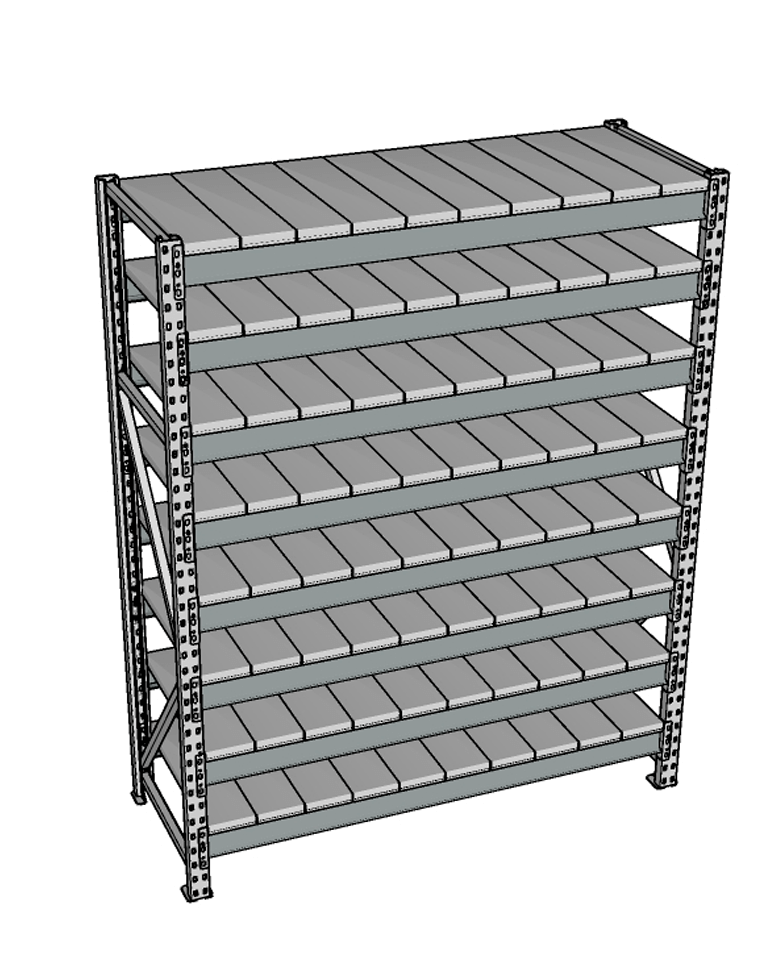 Стеллаж грузовой СГР 2500x900x600 8 полок (металл) купить в Самаре Стеллаж грузовой СГР 2500x900x600 8 полок (металл) купить в Самаре