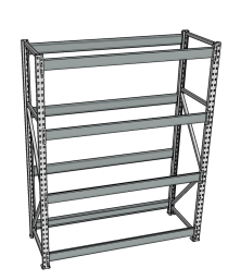 Стеллаж грузовой СГР 2000x900x600 4 полки (без настила)