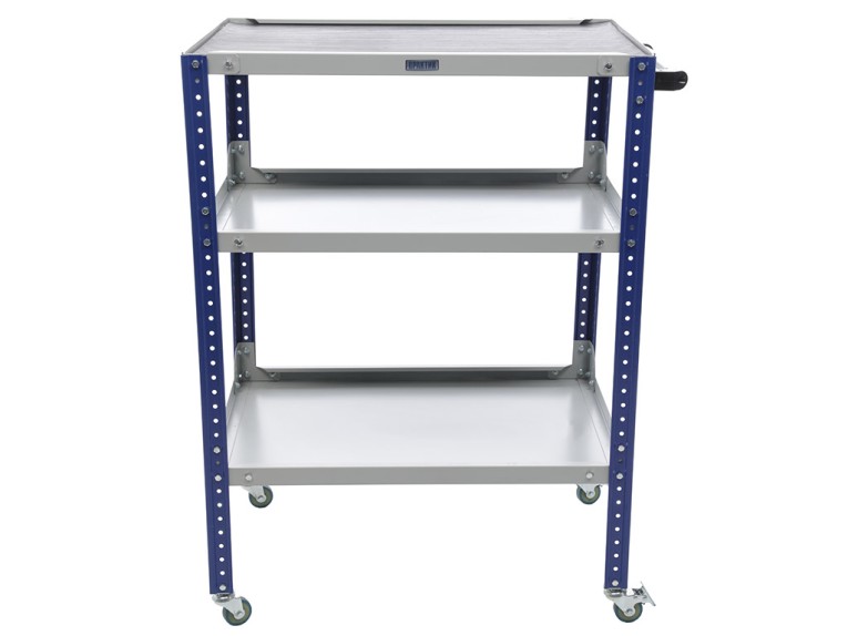 Тележка металлическая с тремя открытыми полками WDS Garage Тележка металлическая с тремя открытыми полками WDS Garage